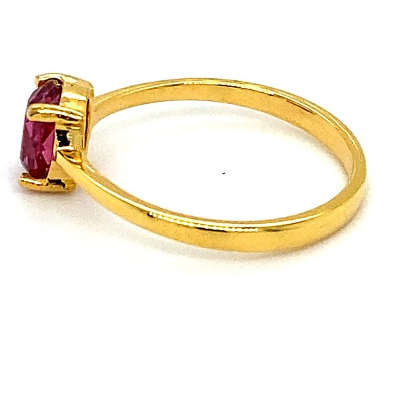 Red Spinel 1.11ct Solid 14K Yellow Gold Ring - Picture 5 of 6